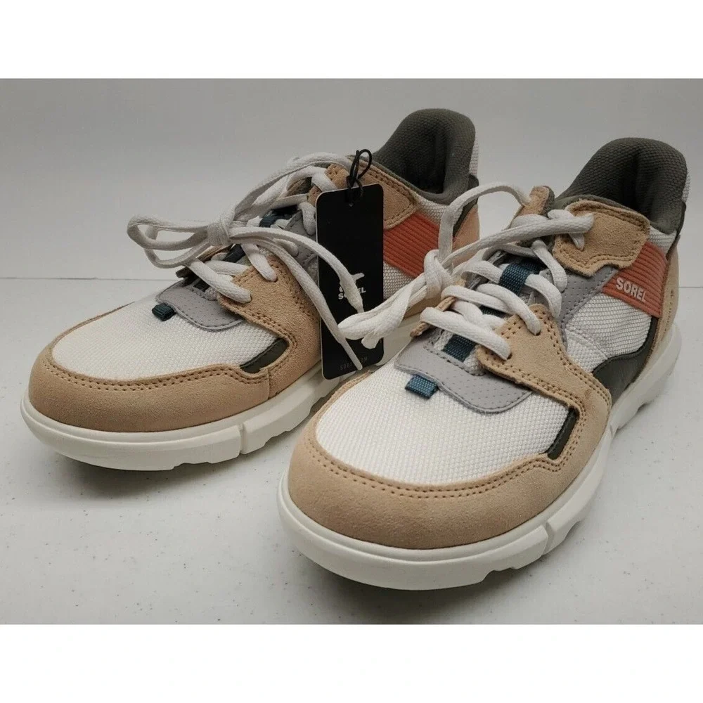 Sorel Women's Explorer II Sneaker Low WP Sea Salt/Nova Sand 6.5M US NEW!